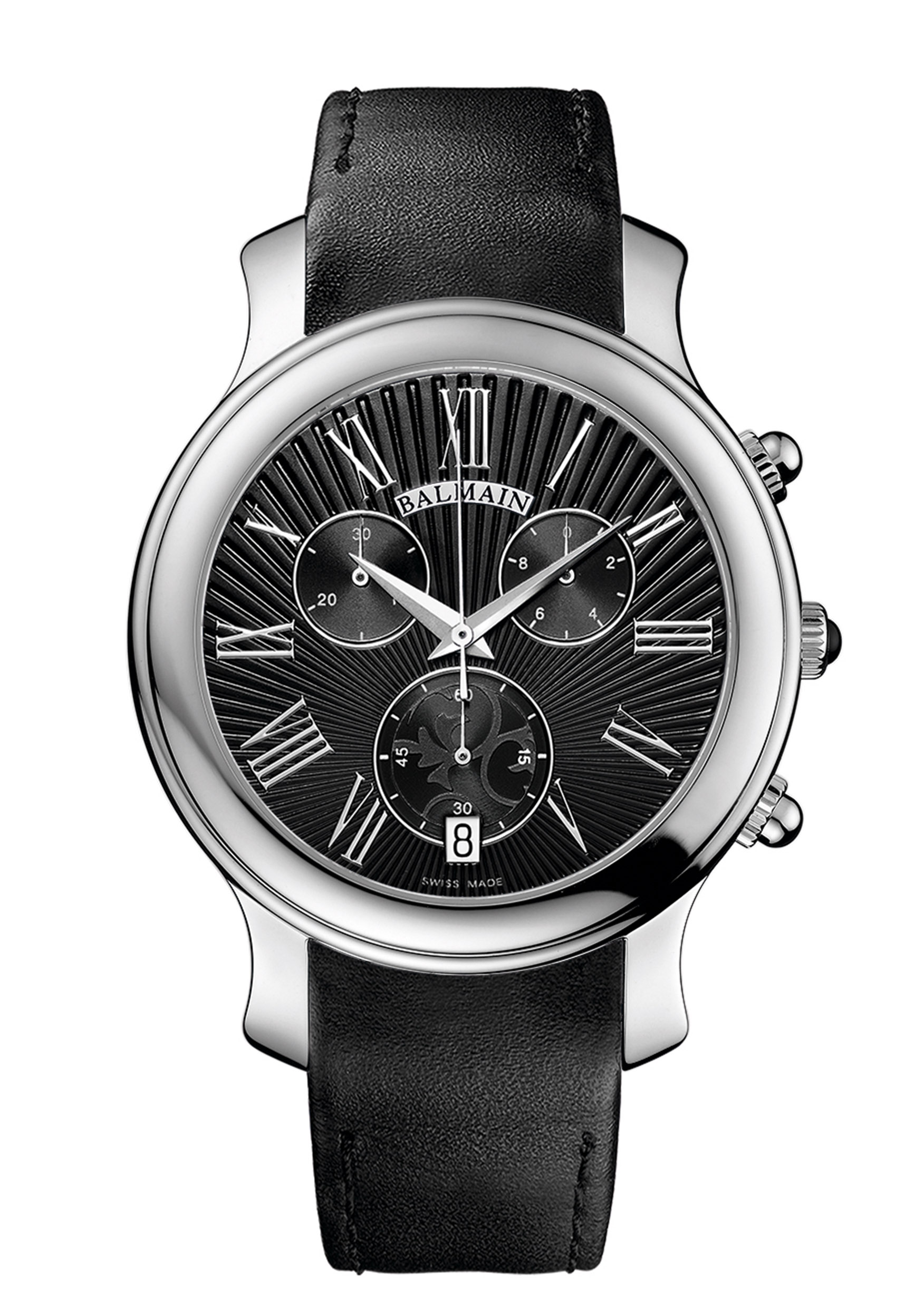 Balmain Beleganza Chronograph Men’s Black Leather - Polo Luxury